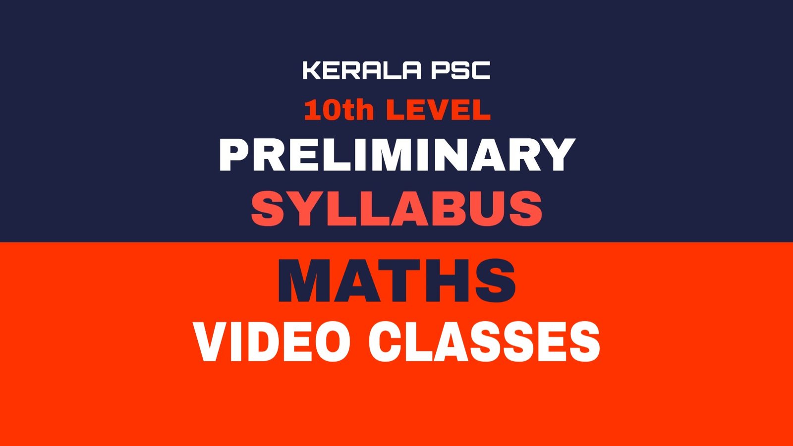 Kerala PSC 10th Level Preliminary Exam Maths Syllabus Wise Video ...
